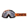 ONeal B-10 Pixel Orange White Clear Lens Motocross Goggles