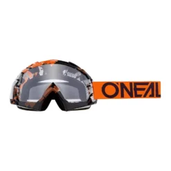 ONeal B-10 Pixel Orange White Clear Lens Motocross Goggles