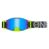 ONeal B-30 Bold Grey Neon Yellow Radium Blue Lens Motocross Goggles