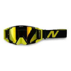 Nitro NV-100 Neon Yellow Gold Mirror Lens Motocross Goggle -UFO Shop 8210202 02 jpg