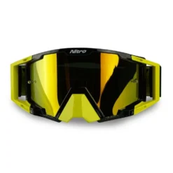 Nitro NV-100 Neon Yellow Gold Mirror Lens Motocross Goggle -UFO Shop 8210202 03 jpg