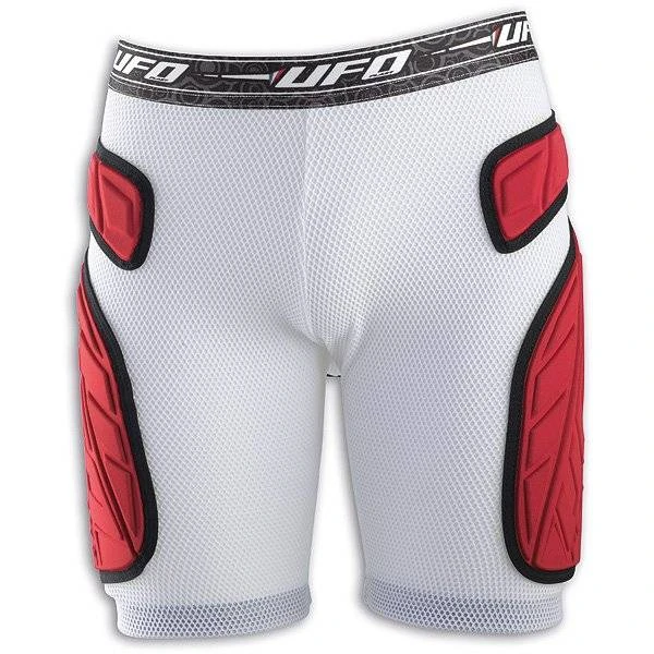 UFO Atom White Red Soft Padded Shorts With Internal Pad 1 UFO Atom White Red Soft Padded Shorts With Internal Pad