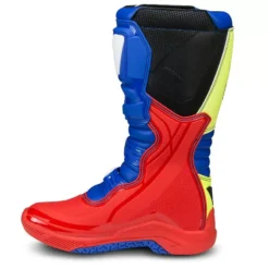 UFO Elektron Red Blue Neon Yellow Motocross Boots -UFO Shop bo005dflu right inner 4 jpg