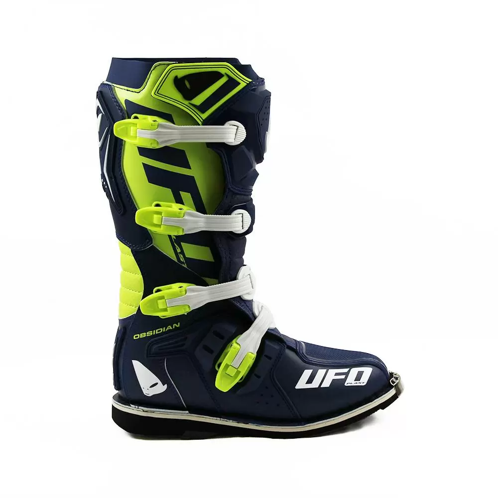 UFO Obsidian Motocross Boots - Blue Neon Yellow 5 UFO Obsidian Motocross Boots - Blue Neon Yellow - Image 5