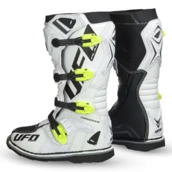 UFO Obsidian White Neon Yellow Motocross Boots -UFO Shop bo006w 002 jpg
