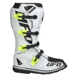 UFO Obsidian White Neon Yellow Motocross Boots -UFO Shop bo006w 003 jpg