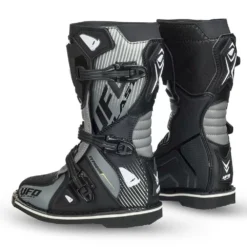 UFO Kids Typhoon Motocross Boots - Black Grey -UFO Shop bo008k 002 jpg