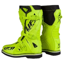 UFO Kids Typhoon Neon Yellow Motocross Boots -UFO Shop bo011 dflu 02 jpg