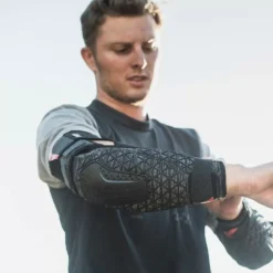 100% Surpass Grey Heather Black Elbow Guard -UFO Shop dtp 0320 jpg