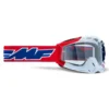 100% FMF Powerbomb US Of A Clear Lens Motocross Goggles