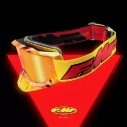 100% FMF Powerbomb Spark Red Mirror Lens Motocross Goggles -UFO Shop f 50200 251 06 04 jpg