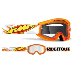 100% FMF Powercore Assault Grey Clear Lens Motocross Goggles -UFO Shop f 50400 101 09 02 jpg