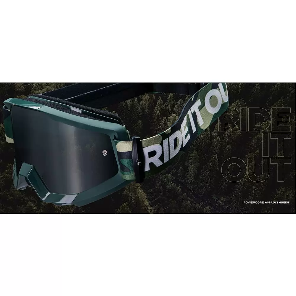 100% FMF Powercore Assault Camo Silver Mirror Lens Motocross Goggles 3 100% FMF Powercore Assault Camo Silver Mirror Lens Motocross Goggles - Image 3