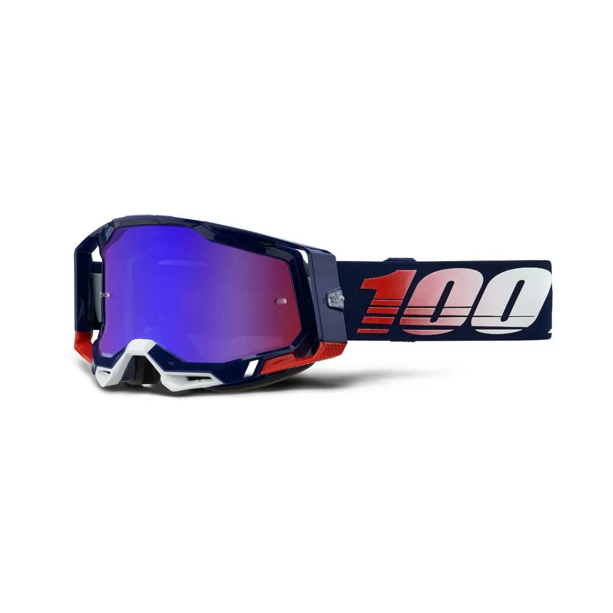 100% Racecraft 2 Goggle Republic / Mirror Red/Blue Lens 3 100% Racecraft 2 Goggle Republic / Mirror Red/Blue Lens - Image 3