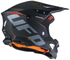 UFO Diamond Matt Black Motocross Helmet -UFO Shop he036 3 4 back r 3 jpg
