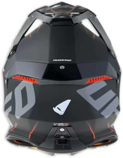 UFO Diamond Matt Black Motocross Helmet -UFO Shop he036 back 4 jpg