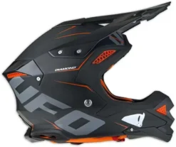 UFO Diamond Matt Black Motocross Helmet -UFO Shop he036 side r 4 jpg