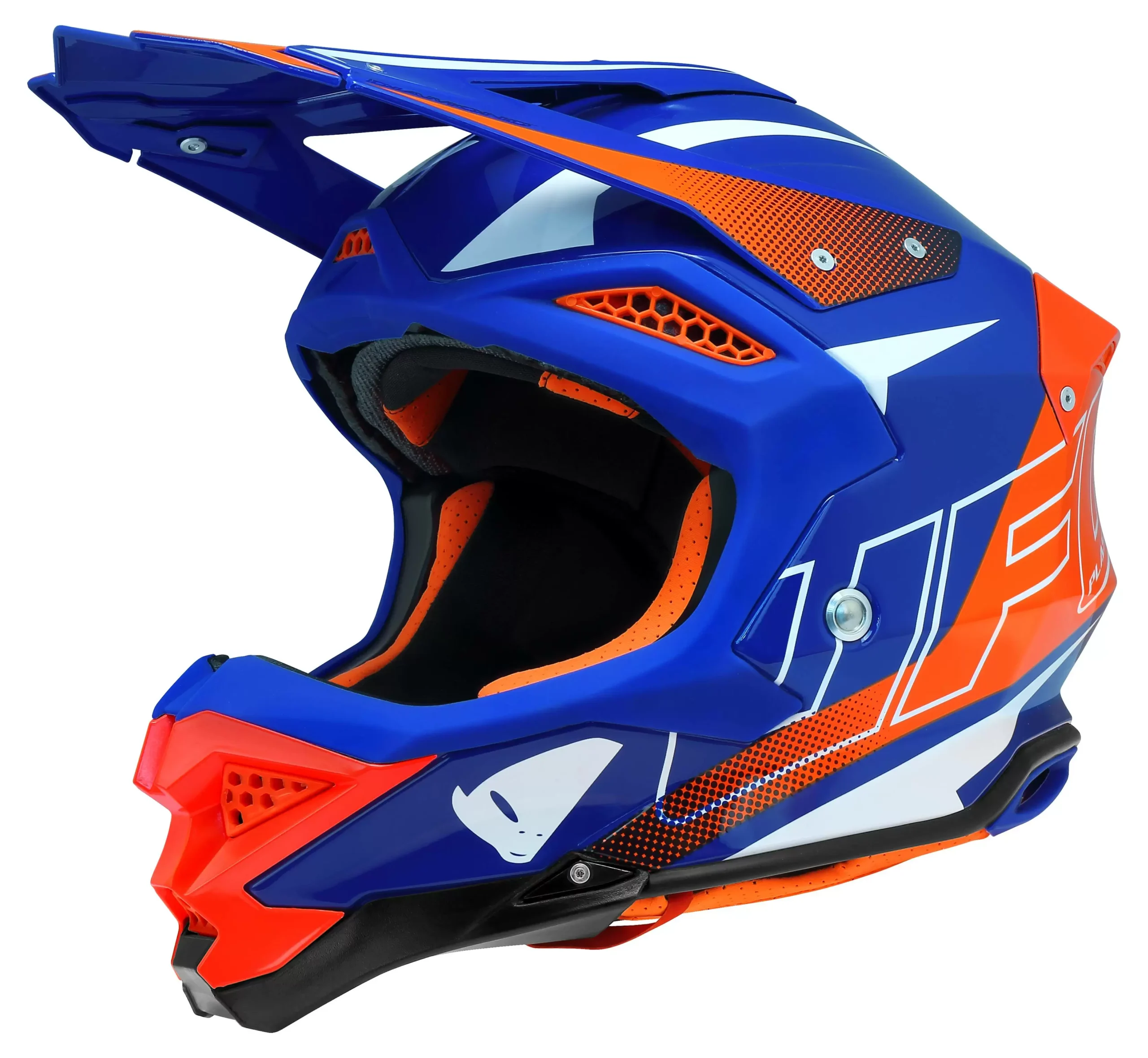 UFO Diamond Blue Red Motocross Helmet 2 UFO Diamond Blue Red Motocross Helmet - Image 2