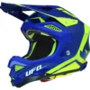 UFO Diamond Blue Neon Yellow Motocross Helmet