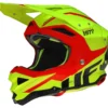 UFO Diamond Neon Yellow Red Motocross Helmet