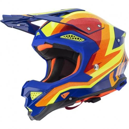 UFO Diamond Blue Yellow Orange Motocross Helmet 1 UFO Diamond Blue Yellow Orange Motocross Helmet