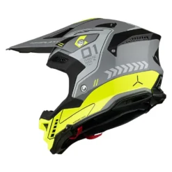 UFO Diamond Grey Yellow Matt Motocross Helmet -UFO Shop he055 01 jpg