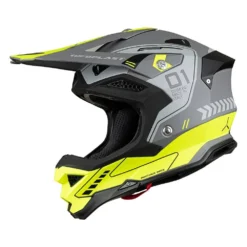 UFO Diamond Grey Yellow Matt Motocross Helmet