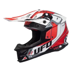 UFO Intrepid Red White Matt Motocross Helmet -UFO Shop he154 01 jpg