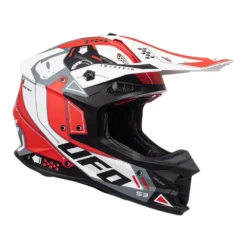 UFO Intrepid Red White Matt Motocross Helmet -UFO Shop he154 02 jpg