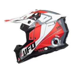 UFO Intrepid Red White Matt Motocross Helmet -UFO Shop he154 06 jpg