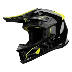 UFO Intrepid Motocross Helmet - Grey Black Neon Yellow -UFO Shop he155 01 4