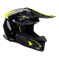 UFO Intrepid Motocross Helmet - Grey Black Neon Yellow -UFO Shop he155 02 jpg