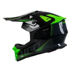 UFO Intrepid Motocross Helmet - Grey Black Neon Green -UFO Shop he156 06 jpg