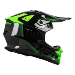 UFO Intrepid Motocross Helmet - Grey Black Neon Green -UFO Shop he156 07 jpg