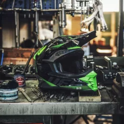 UFO Intrepid Motocross Helmet - Grey Black Neon Green -UFO Shop he156 08 jpg
