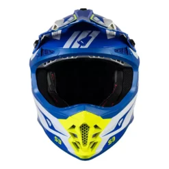 UFO Intrepid Motocross Helmet - White Blue Neon Yellow -UFO Shop he157 03 jpg