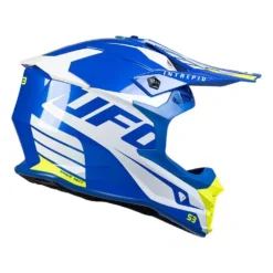 UFO Intrepid Motocross Helmet - White Blue Neon Yellow -UFO Shop he157 06 jpg