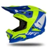 UFO Echus Blue Neon Yellow Motocross Helmet