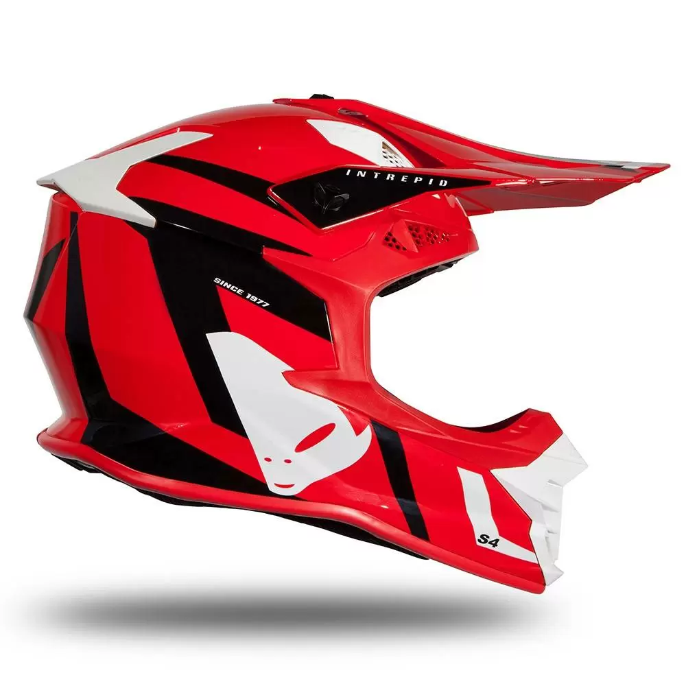 UFO Intrepid Red Black Gloss Motocross Helmet 8 UFO Intrepid Red Black Gloss Motocross Helmet - Image 8