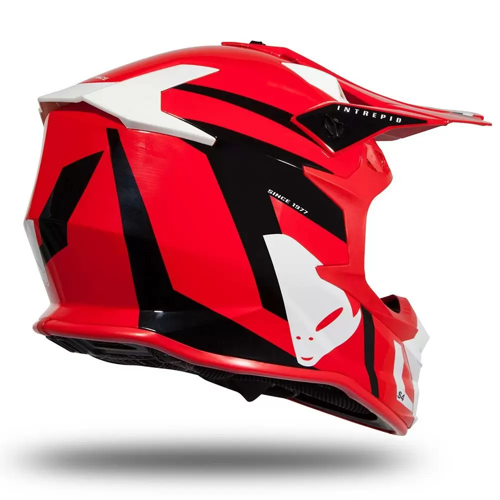 UFO Intrepid Red Black Gloss Motocross Helmet 6 UFO Intrepid Red Black Gloss Motocross Helmet - Image 6