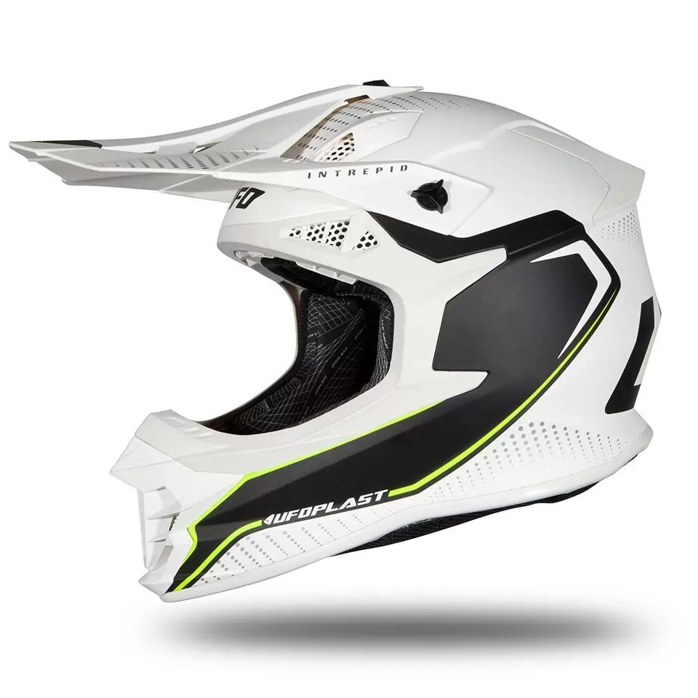 UFO Intrepid White Matt Motocross Helmet 12 UFO Intrepid White Matt Motocross Helmet - Image 12