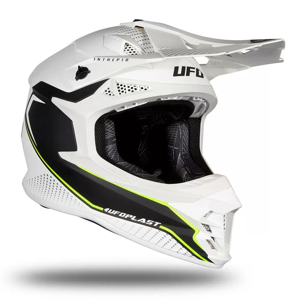 UFO Intrepid White Matt Motocross Helmet 4 UFO Intrepid White Matt Motocross Helmet - Image 4