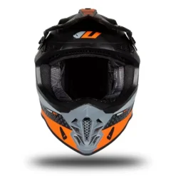 UFO Intrepid Black Orange Matt Motocross Helmet -UFO Shop intrepid he176 08 jpg