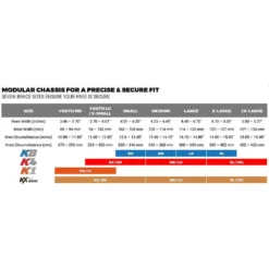 POD K8 2.0 Forged Carbon Knee Brace - Pair -UFO Shop k8 size guide jpg