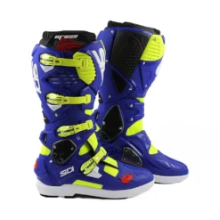 Sidi Crossfire 3 SRS Off-Road Boots - Yellow Fluo Blue -UFO Shop mfire3srs giflbl 01 28