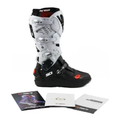 Sidi Crossfire 3 SRS Off-Road Boots - Black White -UFO Shop mfire3wsrs nebi 07 4 jpg