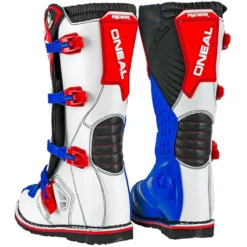 O'Neal Rider Boots - Blue Red White -UFO Shop o neal blue red white rider mx boots back 6 jpg