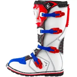O'Neal Rider Boots - Blue Red White -UFO Shop o neal blue red white rider mx boots left 6 jpg