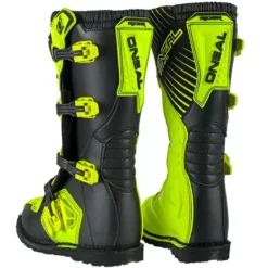 O'Neal Rider Boots - Neon Yellow -UFO Shop o neal neon yellow rider mx boots back 5 jpg