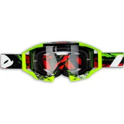 UFO Sirius Black Neon Yellow Motocross Goggles
